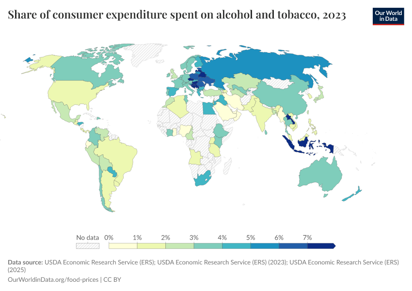 A thumbnail of the "Share of consumer expenditure spent on alcohol and tobacco" chart