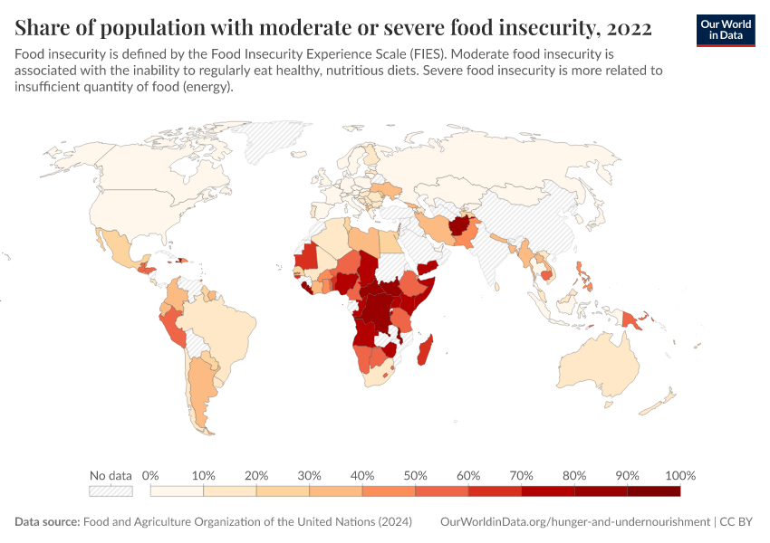 A thumbnail of the "Share of population with moderate or severe food insecurity" chart